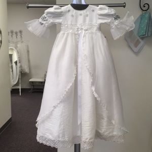 Sweetie Pie organza and taffeta christening gown